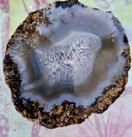 Vintage New Mexico Agate Half Sphere Geod from Native American Reservation shop - Picture 2 of 6